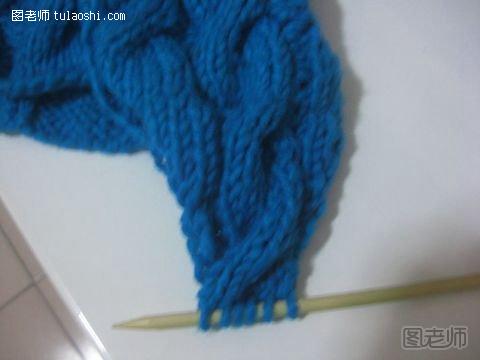 麻花帽子的编织教程7