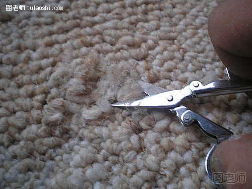 烫坏的地毯修复5