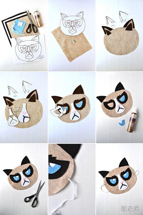 猫猫面具手工diy2