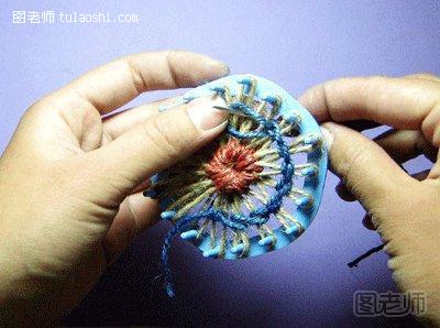 圆形麻绳杯垫的手工编织方法5