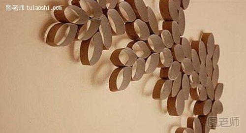 卫生纸芯diy创意墙壁装饰3