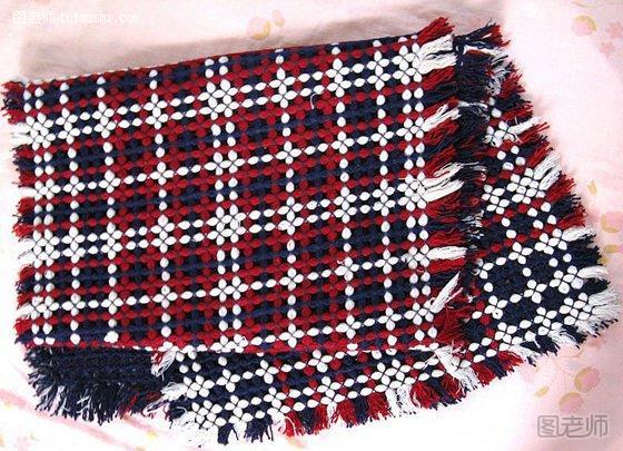 手工小毛线毯子的编织方法5