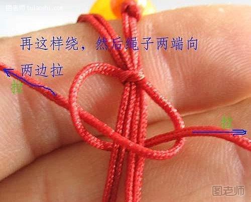 串珠手链中国结接头的编法5