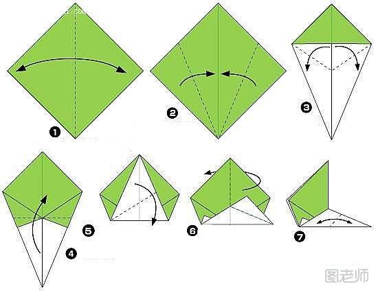 纸孔雀的折纸方法1