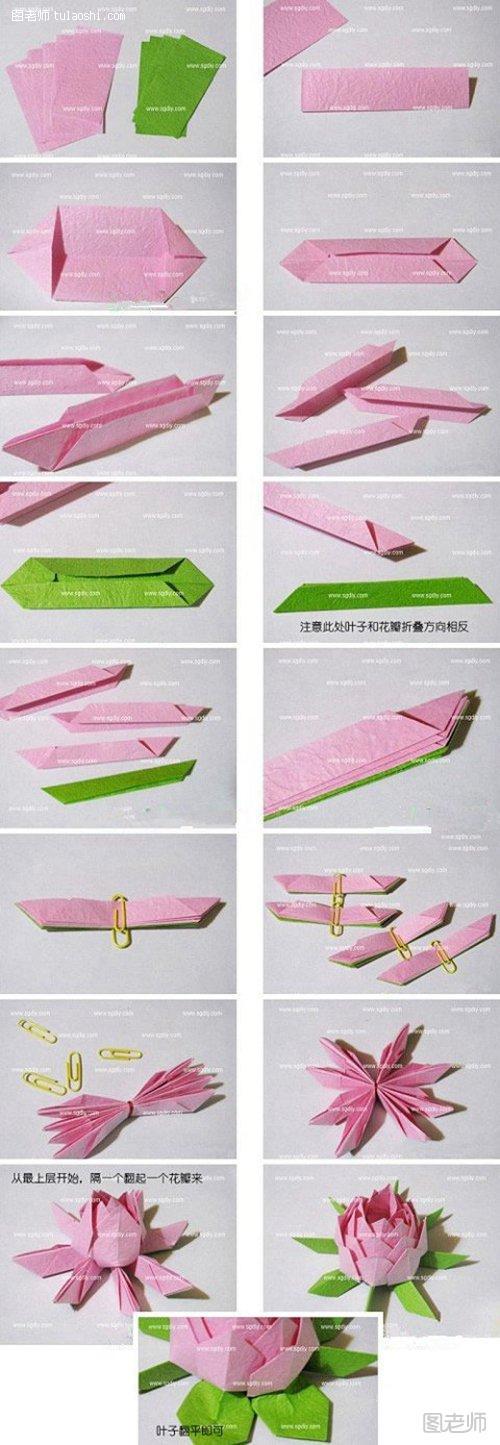 折纸莲花的步骤图1