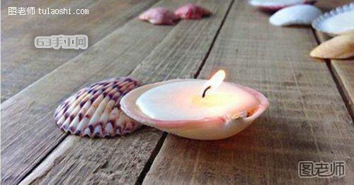 贝壳,蜡烛杯,浪漫,蜡烛
