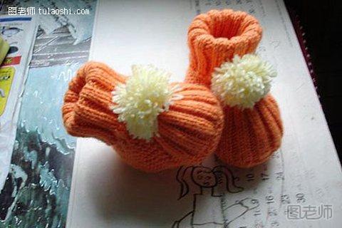 可爱的宝宝鞋编织方法