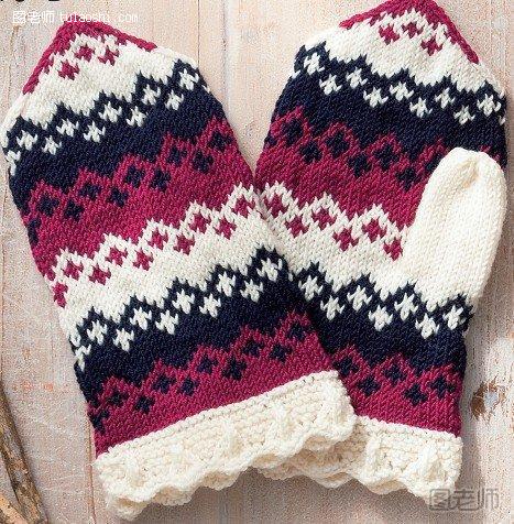 毛线手套的编织方法2