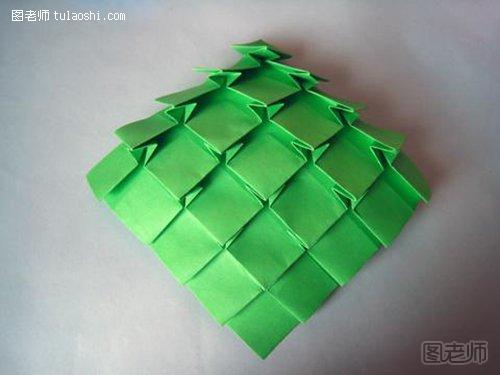 折纸圣诞树手工DIY图解9