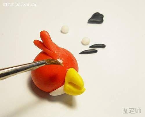 软陶小红鸟的做法4