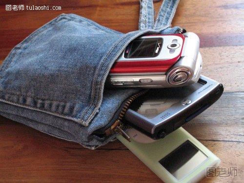 旧牛仔裤改造简单的零钱包