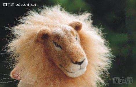 狮子,羊毛毡,狮子头,
