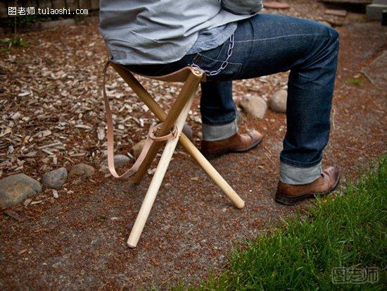 方便携带的折叠式三脚架凳子手工教程6