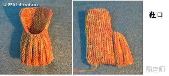 宝宝毛线鞋的编织方法3
