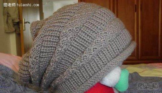 时尚又保暖的毛线帽子的棒针编织图解16