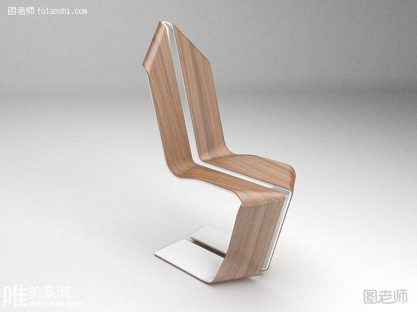 纯净流畅的A4“折纸”椅子