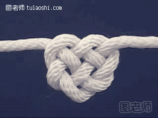 爱心绳结编织方法 手工编织图解教程