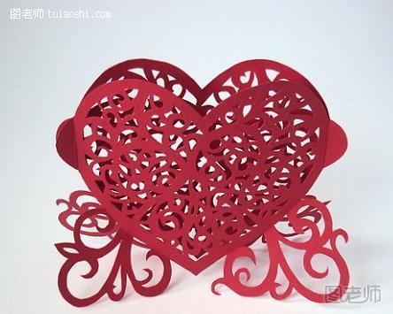 手工刻纸心手工制作是最好的情人节和七夕情人节礼物