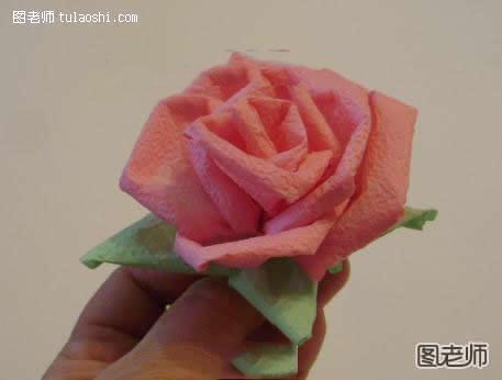 折纸玫瑰花步骤图解 折纸玫瑰花步骤