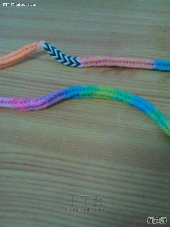 彩虹织机教程 用皮筋编漂亮的手链！ 第18步