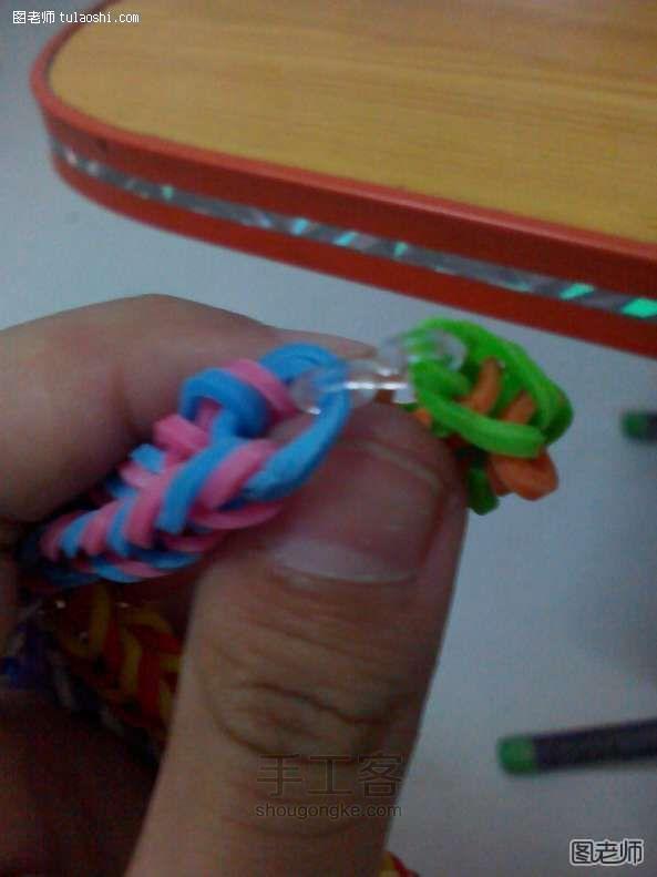 彩虹织机教程 用皮筋编漂亮的手链！ 第8步