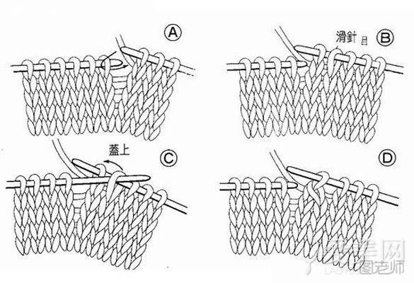  围巾的各种织法-基本针法图解 