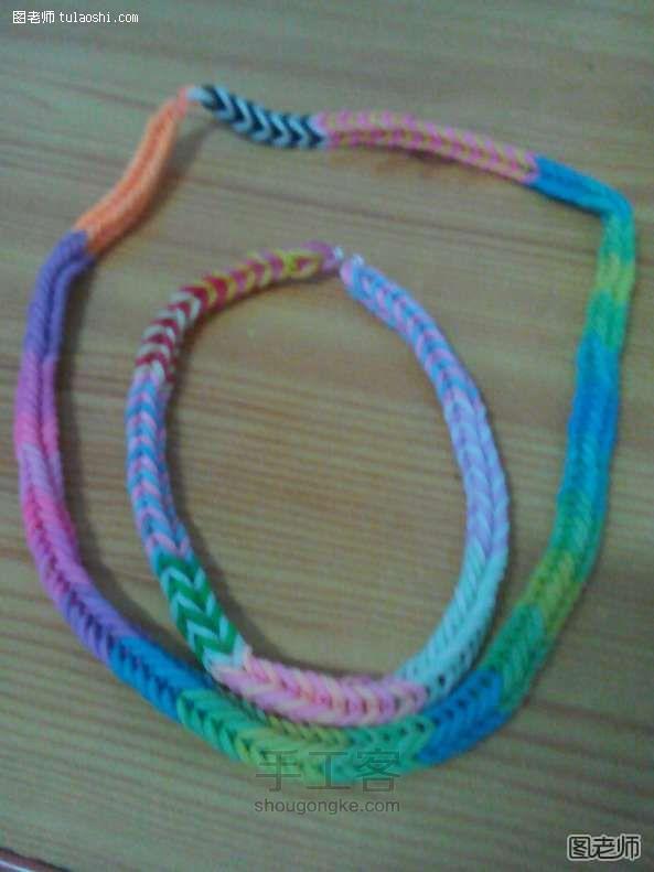 彩虹织机教程 用皮筋编漂亮的手链！ 第10步