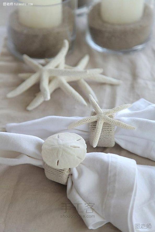 洁白素雅的珊瑚餐巾环DIY编织方法 第1步