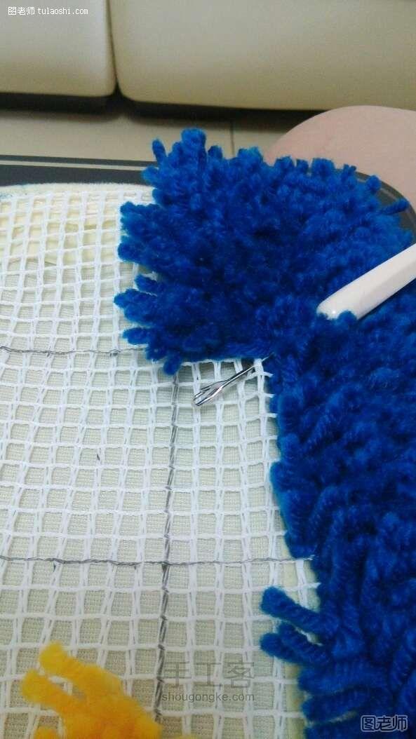 地毯绣抱枕 DIY手工制作教程 第2步