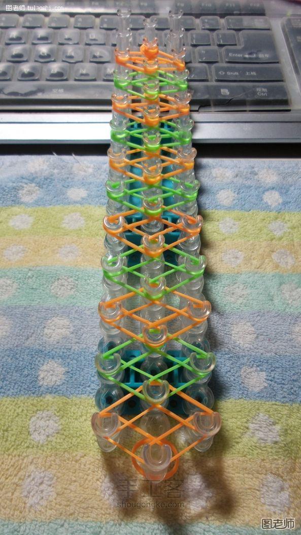 橡皮筋手链编织方法 第6步