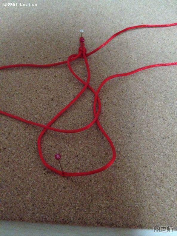 DIY红绳手链之爱的守护 第5步