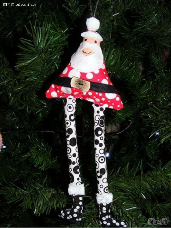 可爱的圣诞老人和企鹅玩偶挂件缝制教程 含DIY纸样 第1步