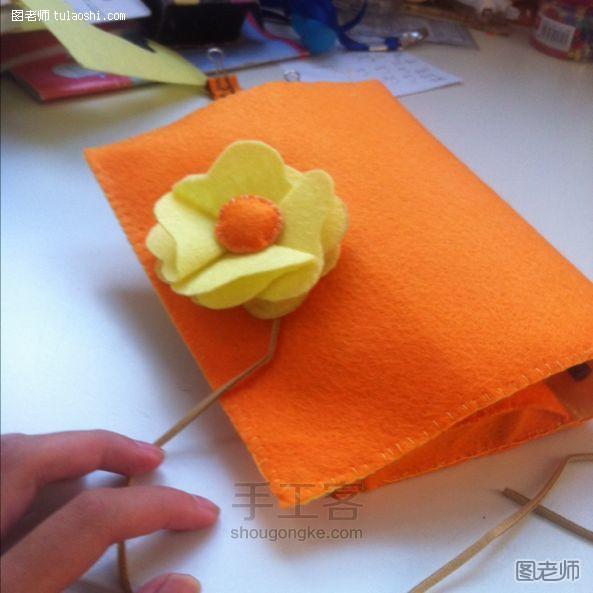 小黄花美术用品笔袋纯手工制作方法 第4步