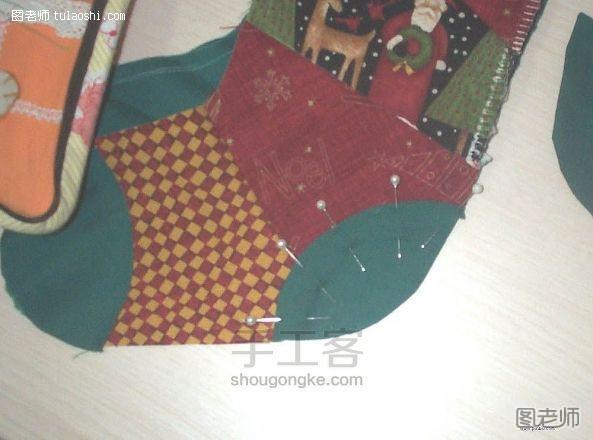 DIY圣诞袜制作过程实录 第5步