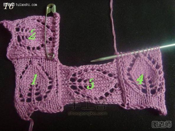 漂亮的棒针编织围巾教程 第18步