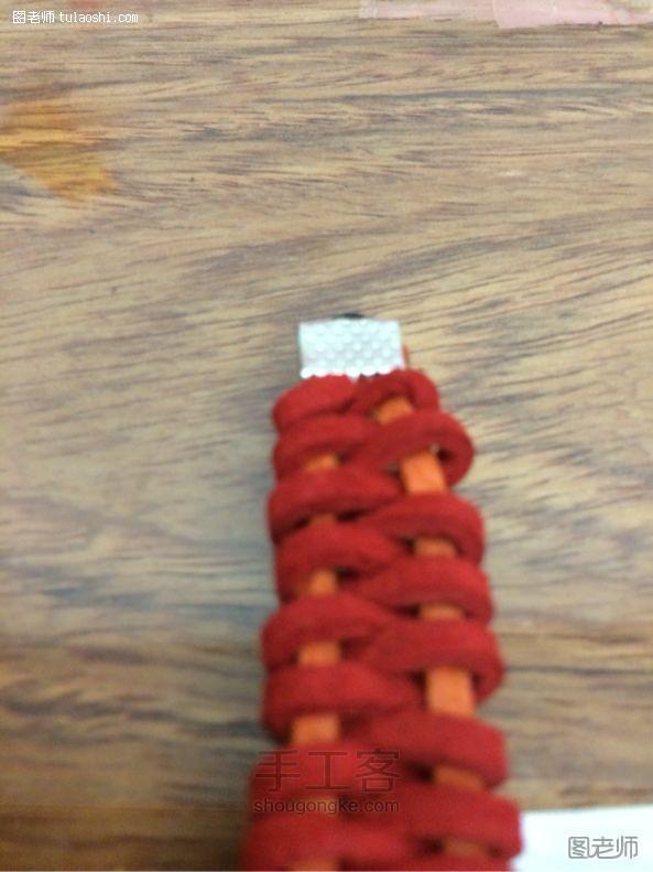 皮绳编织教程3 第7步