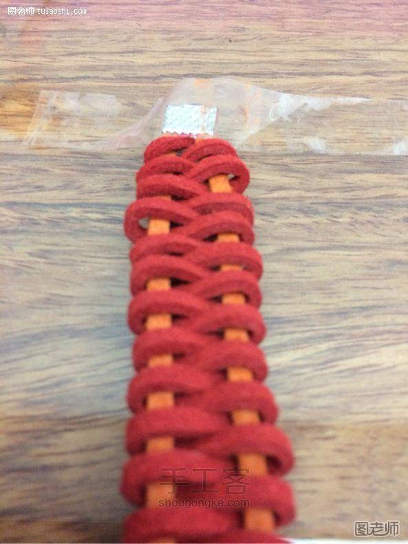 皮绳编织教程3 第5步