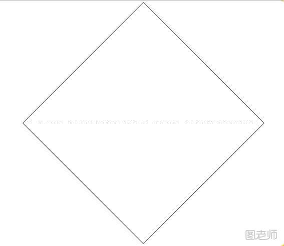 步骤1:将正方形纸沿虚线对折