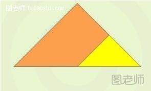 步骤3:沿着等边直角三角形的中点线再折叠一个三角形进去