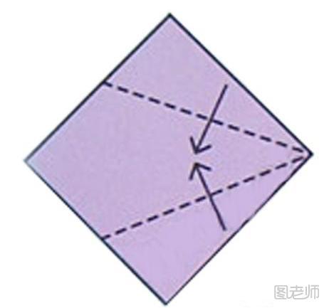 步骤1:如图将正方形纸沿图中虚线向箭头方向折叠