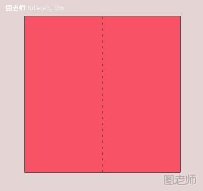 步骤1:准备一张红色单面正方形彩纸