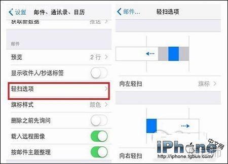 iOS8邮件应自定义轻扫手势操作技巧 三联