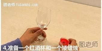 一次性纸杯+高脚玻璃杯 简单制作小烛灯- www.kejidiy.com