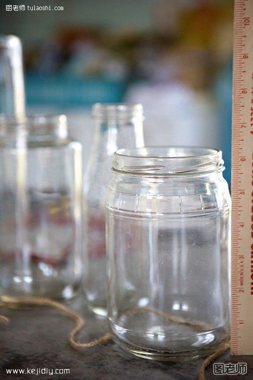 玻璃瓶/玻璃罐/玻璃杯变废为宝制作漂亮烛台- www.kejidiy.com