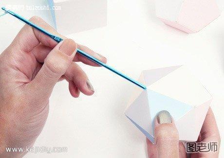 卡纸剪纸折纸手工制作立体节日派对装饰物- www.kejidiy.com
