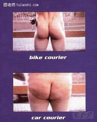 骑自行车锻炼身体的好处，长期骑车和开车的臀部对比照