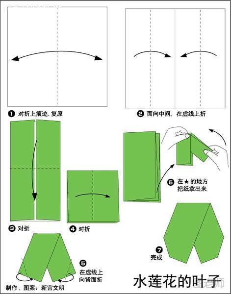 水莲花的折纸方法