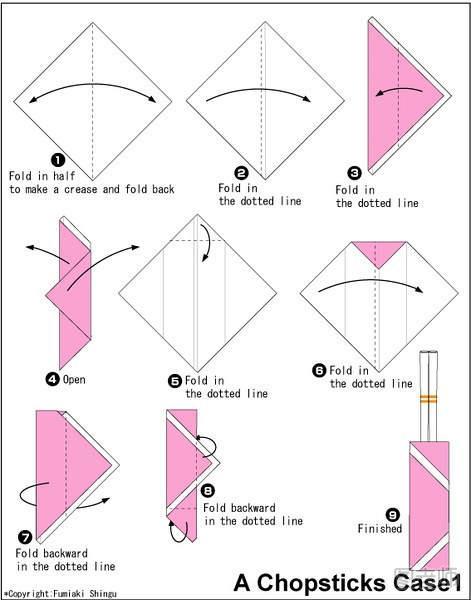 筷子套的折法