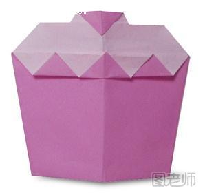 小蛋糕的折纸方法