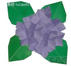 绣球花的折纸方法